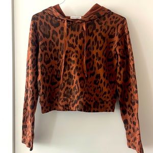 Cropped Leopard Hoodie